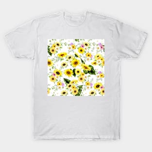 Watercolor Sunflower 3 T-Shirt